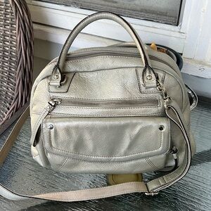 Silver tignanello purse for women